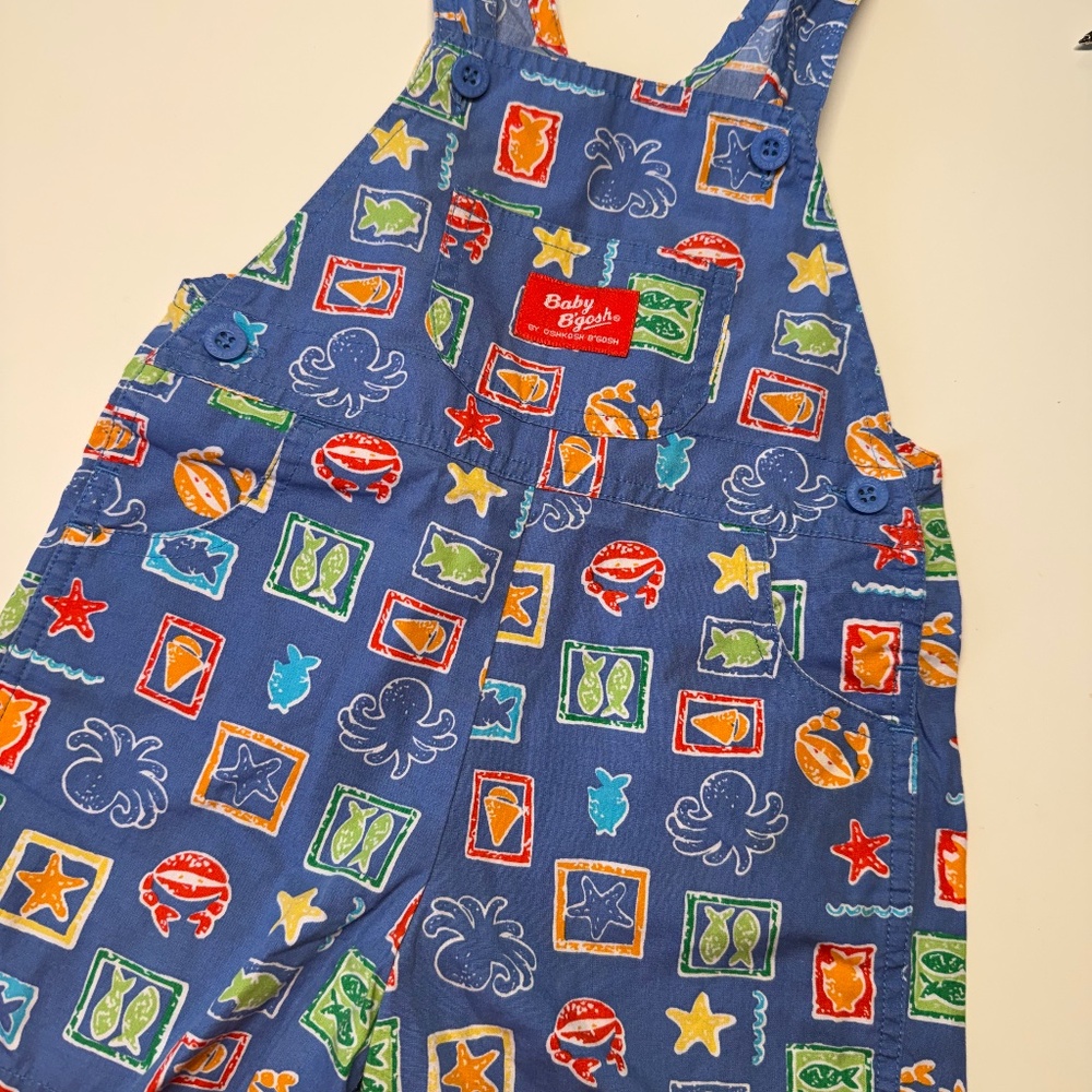 Vintage Baby Bagosh Marine life overalls 18 month